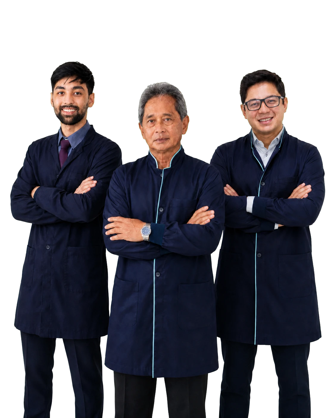 Dr. Renan Kato, Dr. Nelson Kato e Dr. Leonardo Kato